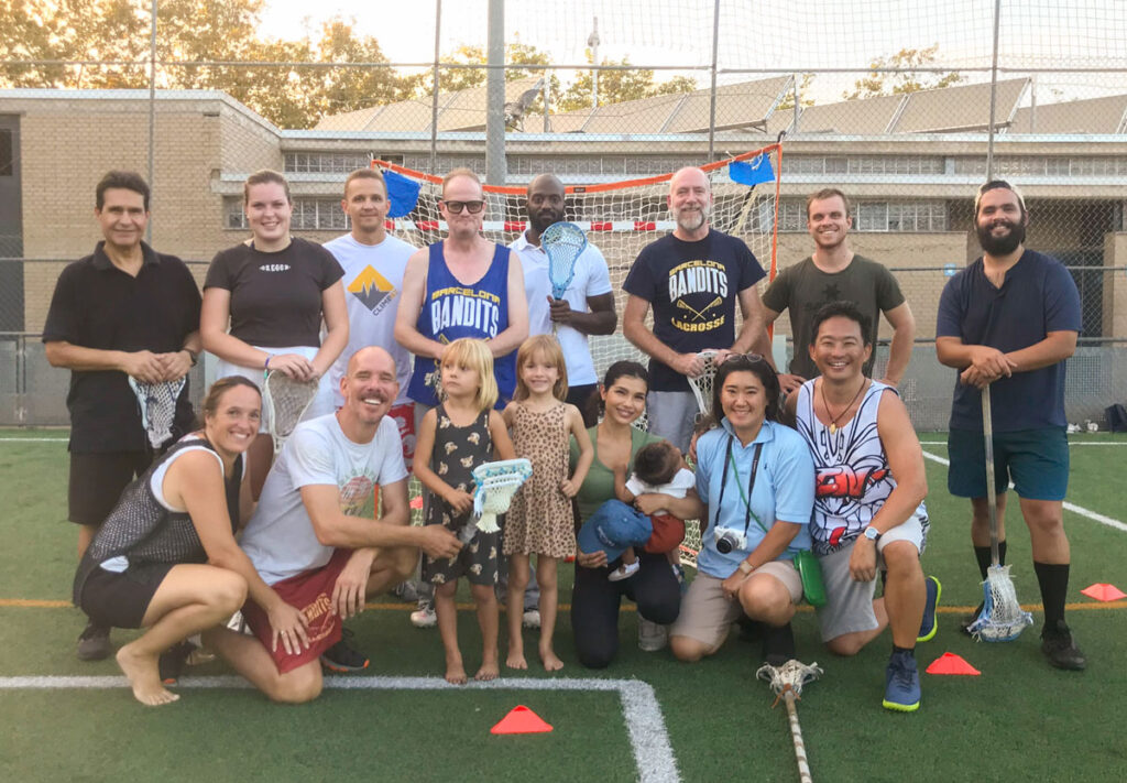 group photo by Barcelona Lacrosse in Barcelona 2023